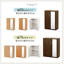 ミラー付きシューズラック ロータイプ