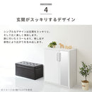 ミラー付きシューズラック ロータイプ