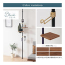 突っ張りラック オープンラック スリム 約 幅58 ウォールシェルフ おしゃれ ポールハンガー 突っ張り つっぱり シナプスラック 高さ調節可 省スペース収納 フック ぼん家具