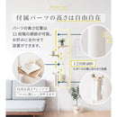 突っ張りラック オープンラック スリム 約 幅58 ウォールシェルフ おしゃれ ポールハンガー 突っ張り つっぱり シナプスラック 高さ調節可 省スペース収納 フック ぼん家具