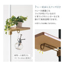 突っ張りラック オープンラック スリム 約 幅58 ウォールシェルフ おしゃれ ポールハンガー 突っ張り つっぱり シナプスラック 高さ調節可 省スペース収納 フック ぼん家具