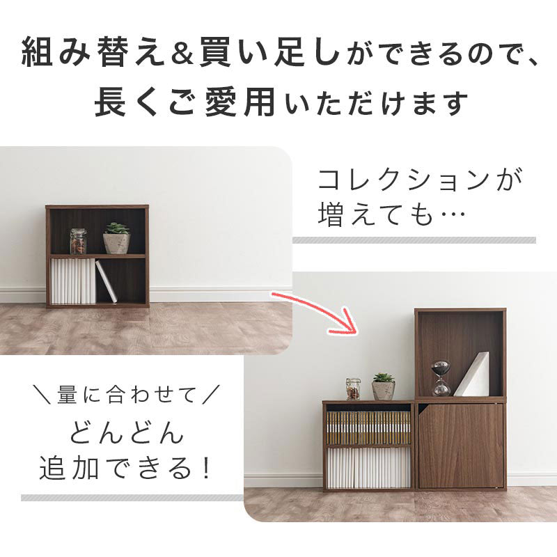 ピンフページ❗️マッドブラック2段BOX Toffy PUTUPUTU 木製収納ボックス 薄型タイプ おしゃれ 収納家具