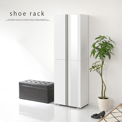 シューズボックス　ミラー付き幅60cm