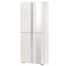 シューズボックス ミラー付き 幅75cm シューズボックス シューズラック 下駄箱 最大48足 約 幅75 可動棚 洗える 国産 玄関収納 靴箱 鏡 ワイド 靴 くつ 収納 扉 おしゃれ ぼん家具