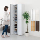 シューズボックス ミラーなし 幅60cm シューズボックス シューズラック 下駄箱 最大36足 約 幅60 可動棚 洗える 国産 玄関収納 靴箱 ワイド 靴 くつ 収納 扉 おしゃれ ぼん家具