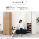 シューズボックス ミラーなし 幅75cm シューズボックス シューズラック 下駄箱 最大48足 約 幅75 可動棚 洗える 国産 玄関収納 靴箱 ワイド 靴 くつ 収納 扉 おしゃれ ぼん家具