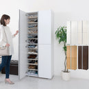 シューズボックス ミラーなし 幅75cm シューズボックス シューズラック 下駄箱 最大48足 約 幅75 可動棚 洗える 国産 玄関収納 靴箱 ワイド 靴 くつ 収納 扉 おしゃれ ぼん家具