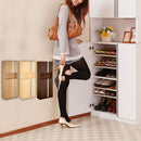 からくり扉付きシューズボックス 幅75cm シューズボックス シューズラック 下駄箱 インテリア 家具 おしゃれ 北欧風 ぼん家具