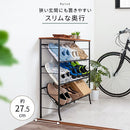 天板付きシューズラック 3段 シューズラック 下駄箱 靴箱 スリム 玄関収納 靴収納 省スペース 靴棚 薄型 狭い玄関 靴ラック 3段 くつ箱 おしゃれ シューズボックス 扉なし ぼん家具