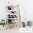 天板付きシューズラック 5段 シューズラック 下駄箱 靴箱 スリム 玄関収納 靴収納 省スペース 靴棚 薄型 狭い玄関 靴ラック 5段 くつ箱 おしゃれ シューズボックス 扉なし ぼん家具