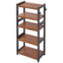 シューズラック 5段 幅45cm シューズラック 5段 スリム 幅45cm 靴箱 シューズボックス おしゃれ 下駄箱 オープンラック 天然木 ディスプレイラック 飾り棚 可動棚 棚板 居間 玄関 ぼん家具