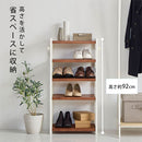 シューズラック 5段 幅45cm シューズラック 5段 スリム 幅45cm 靴箱 シューズボックス おしゃれ 下駄箱 オープンラック 天然木 ディスプレイラック 飾り棚 可動棚 棚板 居間 玄関 ぼん家具