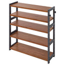 シューズラック 5段 幅85cm シューズラック 5段 幅85cm 靴箱 シューズボックス おしゃれ 下駄箱 オープンラック 天然木 ディスプレイラック 飾り棚 木製棚 可動棚 棚板 居間 玄関 ぼん家具