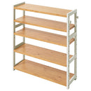 シューズラック 5段 幅85cm シューズラック 5段 幅85cm 靴箱 シューズボックス おしゃれ 下駄箱 オープンラック 天然木 ディスプレイラック 飾り棚 木製棚 可動棚 棚板 居間 玄関 ぼん家具