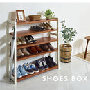 シューズラック 5段 幅85cm シューズラック 5段 幅85cm 靴箱 シューズボックス おしゃれ 下駄箱 オープンラック 天然木 ディスプレイラック 飾り棚 木製棚 可動棚 棚板 居間 玄関 ぼん家具