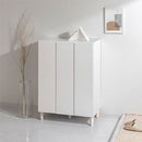 シューズボックス シューズボックス おしゃれ シューズラック ブーツラック 扉付き 3扉 2列 7段 5段 可動棚 高さ調整 シューズBOX 木製 約 幅70 高さ100 奥行35cm ぼん家具