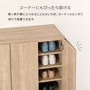 シューズボックス シューズボックス おしゃれ シューズラック ブーツラック 扉付き 3扉 2列 7段 5段 可動棚 高さ調整 シューズBOX 木製 約 幅70 高さ100 奥行35cm ぼん家具