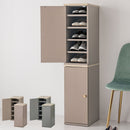 シューズボックス〔2個セット〕 シューズボックス 2個セット 玄関収納 シューズラック 韓国インテリア グレージュ PUTUPUTU