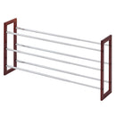 伸縮式シューズラック シューズラック 靴 収納ラック 伸縮式 玄関 靴収納 省スペース 下駄箱 オープンラック 靴箱 木目 軽量 3段 約 18足 靴ラック スリッパ収納 薄型 ぼん家具