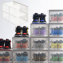 シューズボックス Mサイズ〔4個セット〕 シューズボックス クリア 靴 収納 箱型 4個セット Mサイズ おしゃれ シューズケース 扉付き コンパクト スタッキング 靴収納棚 スニーカー 約 幅25 奥行36 cm ぼん家具