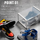 シューズボックス Mサイズ〔4個セット〕 シューズボックス クリア 靴 収納 箱型 4個セット Mサイズ おしゃれ シューズケース 扉付き コンパクト スタッキング 靴収納棚 スニーカー 約 幅25 奥行36 cm ぼん家具