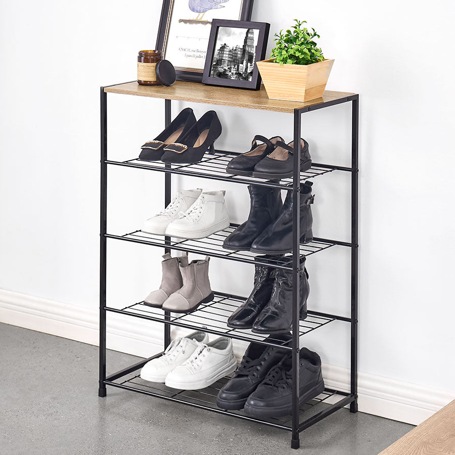 シューズラック 12足 オープン シューズラック スリム 省