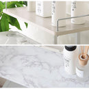 つっぱり式ランドリーラック〔ハンガーバー付き〕 洗濯機ラック ランドリーラック 突っ張り 伸縮 収納 棚 3段 おしゃれ ランドリー収納 スリム 幅60 縦型 洗濯機上 タオル収納 大理石 調 ハンガーバー ぼん家具