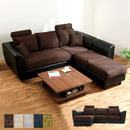 ヘッドレスト付きカウチソファ〔3人掛け〕 ソファー カウチソファ 3人掛け 4人掛け シェーズロング コーナーソファ l字 おしゃれ 北欧 大型 ダイニングソファ オットマン 合皮 ぼん家具