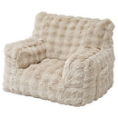 マイクロファイバー 1人掛けソファ カバー付き