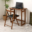 フォールディングテーブル＆チェア 折りたたみテーブル チェア セット 幅70 奥行45 デスクチェアセット パソコンデスク 折りたたみ ハイタイプ 椅子 木製 作業部屋 ぼん家具