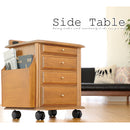 天然木サイドテーブル サイドテーブル ベッドサイドテーブル 木製 ソファ ベッド ナイトテーブル 木製 サイドチェスト 北欧 モダン ラック 省スペース リビング キャスター付き ぼん家具