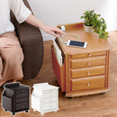 天然木サイドテーブル サイドテーブル ベッドサイドテーブル 木製 ソファ ベッド ナイトテーブル 木製 サイドチェスト 北欧 モダン ラック 省スペース リビング キャスター付き ぼん家具