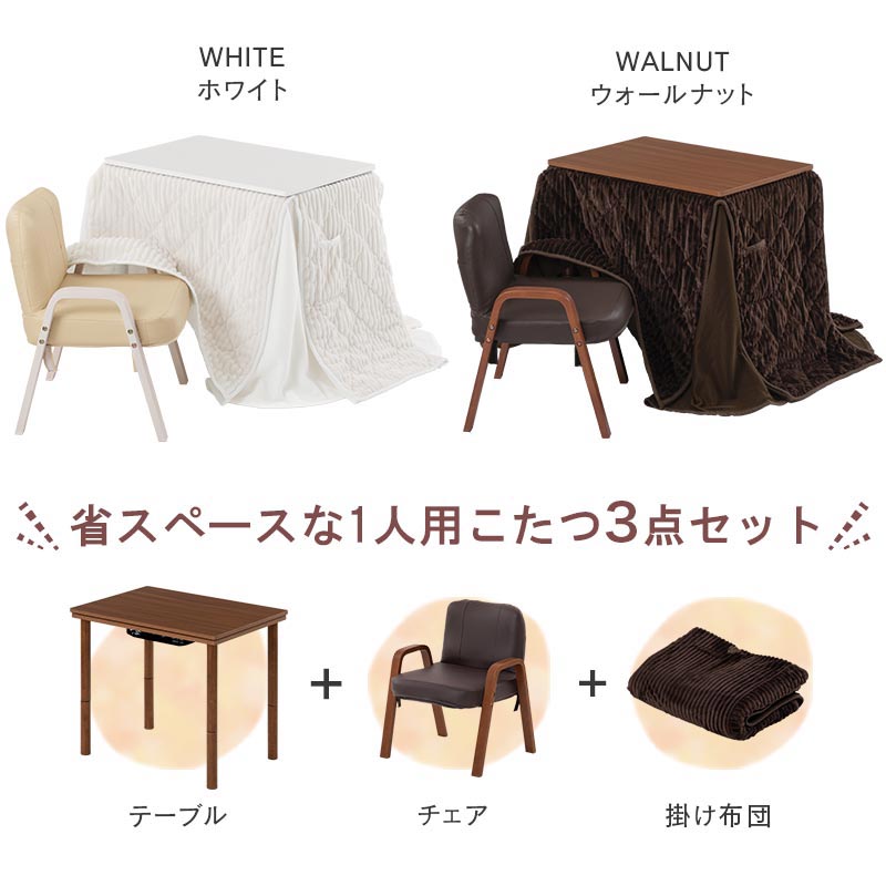 1人用こたつ　3点セット
