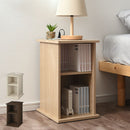 サイドテーブル〔オープン〕 サイドテーブル 木製 ベッドサイドテーブル ナイトテーブル おしゃれ オープンラック 北欧 スリム 収納 コンセント付き 木製 幅30 可動棚 ぼん家具