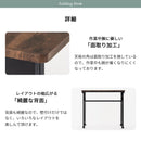 折りたたみ式テーブル パソコンデスク 折りたたみデスク 作業机 コンパクト おしゃれ 木製 キャスター付 約 幅80 奥行40 高さ70 折り畳み 省スペース 大理石風 アンティーク ぼん家具