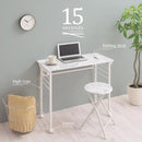 折りたたみ式テーブル パソコンデスク 折りたたみデスク 作業机 コンパクト おしゃれ 木製 キャスター付 約 幅80 奥行40 高さ70 折り畳み 省スペース 大理石風 アンティーク ぼん家具