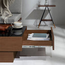 センターテーブル テーブル ガラステーブル ローテーブル センターテーブル リビングテーブル おしゃれ 収納 強化ガラス 引き出し モダン 茶 ホワイト 木製 北欧 ぼん家具