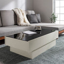 センターテーブル テーブル ガラステーブル ローテーブル センターテーブル リビングテーブル おしゃれ 収納 強化ガラス 引き出し モダン 茶 ホワイト 木製 北欧 ぼん家具