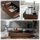 センターテーブル テーブル ガラステーブル ローテーブル センターテーブル リビングテーブル おしゃれ 収納 強化ガラス 引き出し モダン 茶 ホワイト 木製 北欧 ぼん家具