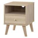 引き出し付きサイドテーブル サイドテーブル ベッドサイドテーブル ナイトテーブル 収納 引き出し ソファ テーブル ミニテーブル ソファーテーブル サイドチェスト A4 茶色 白 ぼん家具