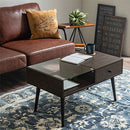 引き出し付きセンターテーブル センターテーブル 引き出し 収納付き ローテーブル 収納 テーブル ガラス天板 木製テーブル テーブル収納 ガラス 魅せる収納 幅80 奥行45 低め ぼん家具