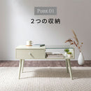 引き出し付きセンターテーブル センターテーブル 引き出し 収納付き ローテーブル 収納 テーブル ガラス天板 木製テーブル テーブル収納 ガラス 魅せる収納 幅80 奥行45 低め ぼん家具