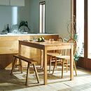 [140×70cm] パイン無垢材ダイニングテーブル 4人掛け ダイニングテーブル 天然木 約 幅140cm 高さ75cm リビングテーブル テーブル単品 長方形 大きめ カフェ風 机 デスク リビング学習 食卓テーブル 高脚 ぼん家具