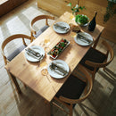 [140×70cm] パイン無垢材ダイニングテーブル 4人掛け ダイニングテーブル 天然木 約 幅140cm 高さ75cm リビングテーブル テーブル単品 長方形 大きめ カフェ風 机 デスク リビング学習 食卓テーブル 高脚 ぼん家具