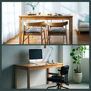 [140×70cm] パイン無垢材ダイニングテーブル 4人掛け ダイニングテーブル 天然木 約 幅140cm 高さ75cm リビングテーブル テーブル単品 長方形 大きめ カフェ風 机 デスク リビング学習 食卓テーブル 高脚 ぼん家具