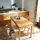 [140×70cm] パイン無垢材ダイニングテーブル 4人掛け ダイニングテーブル 天然木 約 幅140cm 高さ75cm リビングテーブル テーブル単品 長方形 大きめ カフェ風 机 デスク リビング学習 食卓テーブル 高脚 ぼん家具