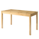 [140×70cm] パイン無垢材ダイニングテーブル 4人掛け ダイニングテーブル 天然木 約 幅140cm 高さ75cm リビングテーブル テーブル単品 長方形 大きめ カフェ風 机 デスク リビング学習 食卓テーブル 高脚 ぼん家具