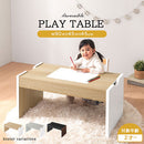 キッズテーブル キッズデスク キッズテーブル 90×45 子供 テーブル 子供用テーブル 机 木製 レゴ ブロック おもちゃ 収納 フチ付き タブレット スタンド付き フタ ぼん家具
