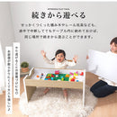キッズテーブル キッズデスク キッズテーブル 90×45 子供 テーブル 子供用テーブル 机 木製 レゴ ブロック おもちゃ 収納 フチ付き タブレット スタンド付き フタ ぼん家具