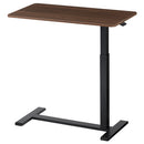 昇降式テーブル 昇降式テーブル ガス圧 介護テーブル キャスター付き ベッドテーブル 介護 一人用 サイドテーブル 木製 スチール 高さ無段階調節 約高さ66～100cm ぼん家具